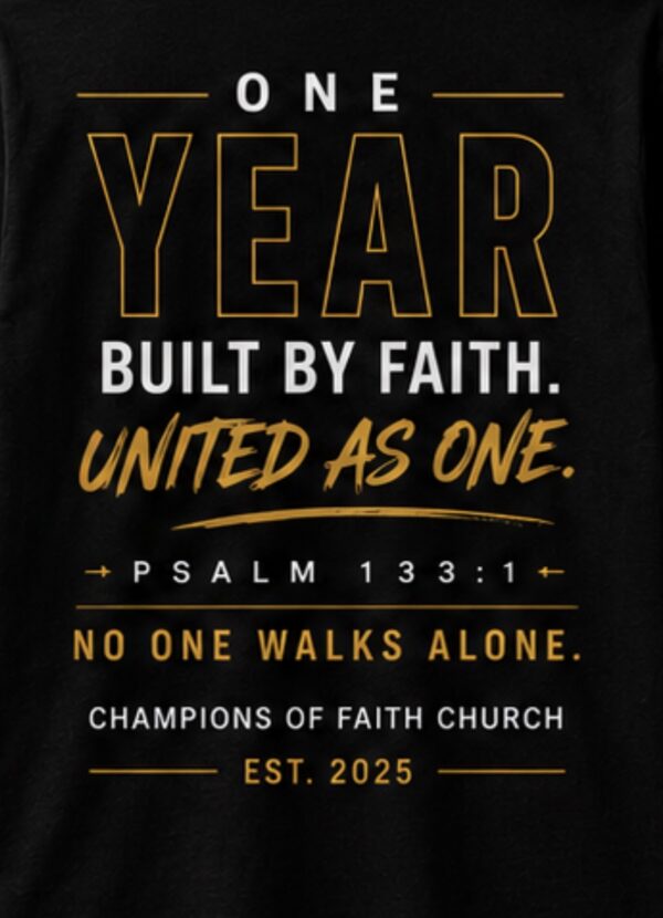 Built By Faith | 1-Year Anniversary Tee
